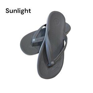 Crocs Comfort Unisex Classic Flip Flops - Gray -MENS Size 6 WOMEN  Size 8